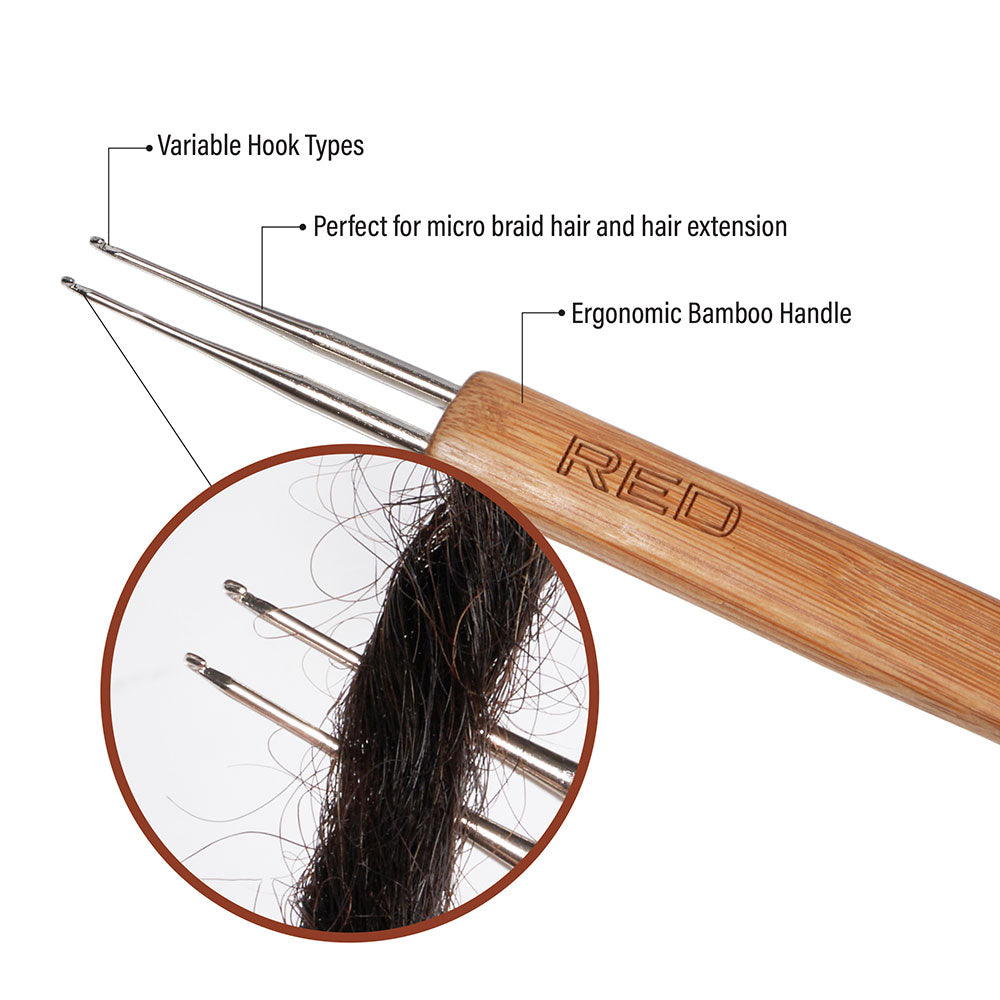 Red By Kiss 2-Hooks Dreadlock Crochet Needle 0.75mm (WT42)