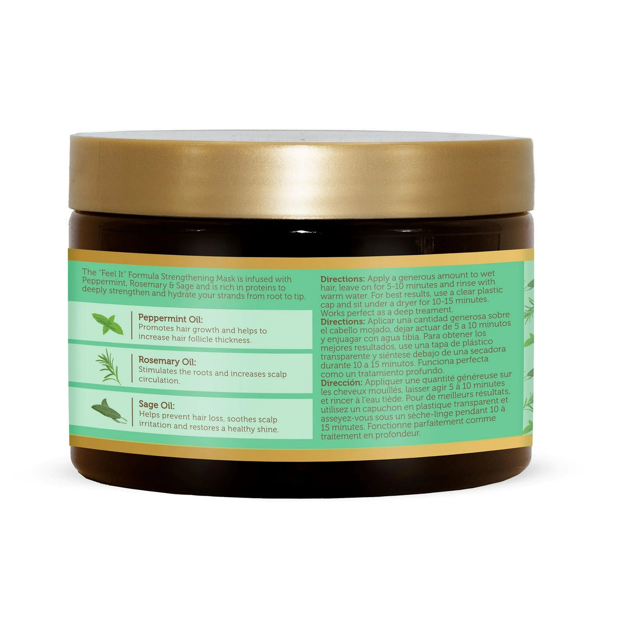 African Pride Peppermint Rosemary & Sage Mask 12 oz