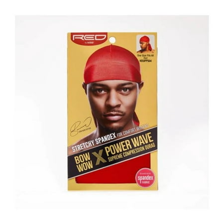 KISS Red Power Wave Silky Bow Wow Spandex Durag