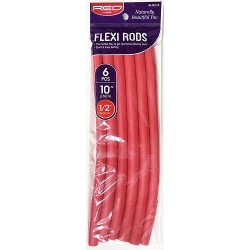 Red by Kiss Flexi Rods 10 6pcs 1/2 Red-HRF14