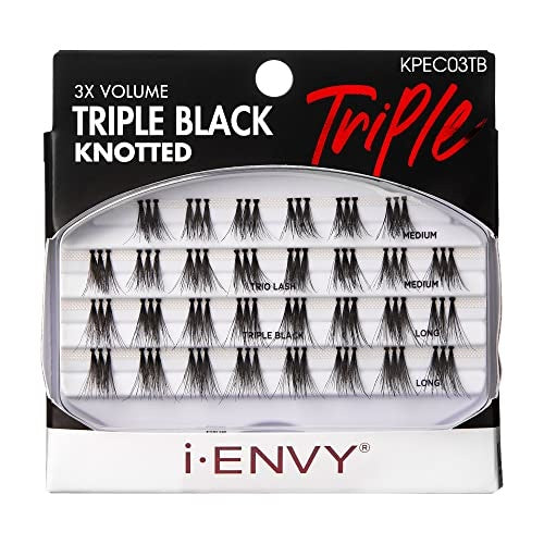 KISS Lek Trio Triple Black Individual Eyelashes Assorted