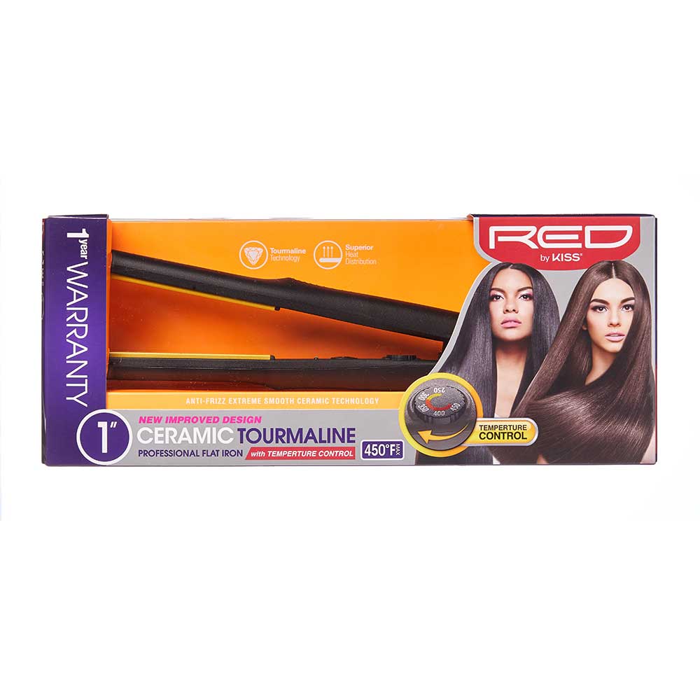 RED BY KISS Pro Ceramic Tourmaline Control Flat Iron