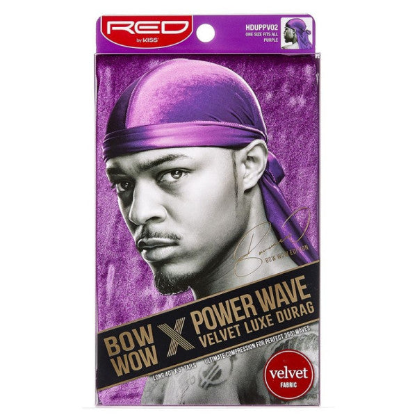 RED BY KISS Bow Wow X Power Wave Crushed Velvet Durag Luxurious