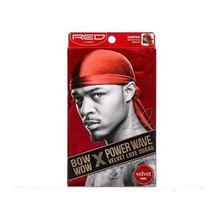 KISS Red Power Wave Silky Bow Wow Spandex Durag