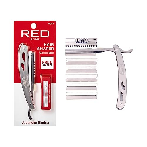 RED BY KISS Stainless Steel Hair Shaper with Blades 5 Pack