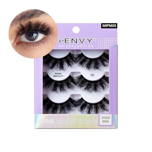 IEnvy 3-in-1 Lash Multipack 3D Mink-Like Vegan False Eyelashes