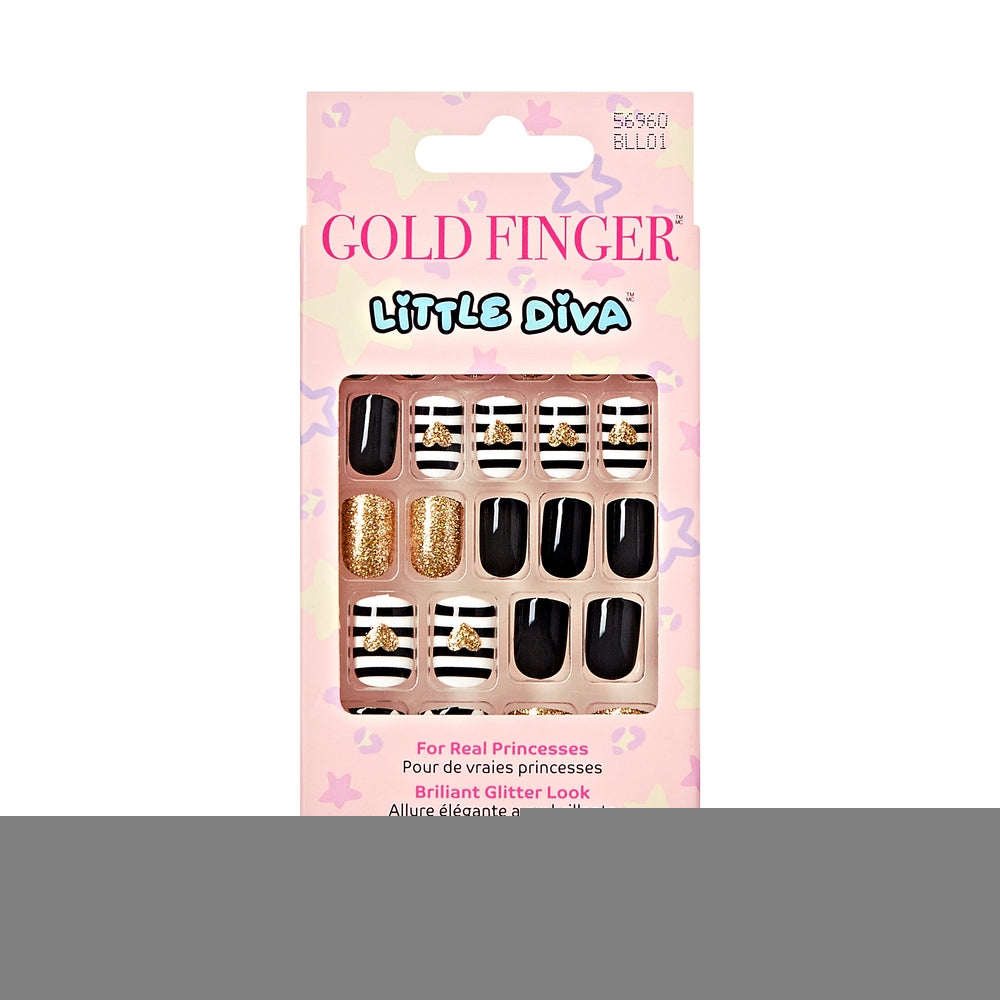 Gold Finger Little Diva Sticker Nails Hollywood BLL01