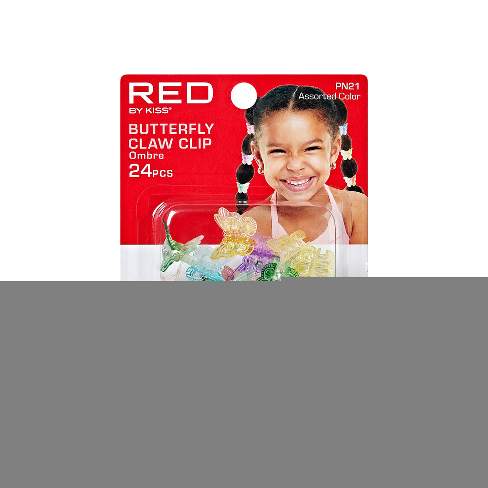 Red by Kiss Kids Ombre Butterfly Claw Clips – 24‑Piece Set PN21