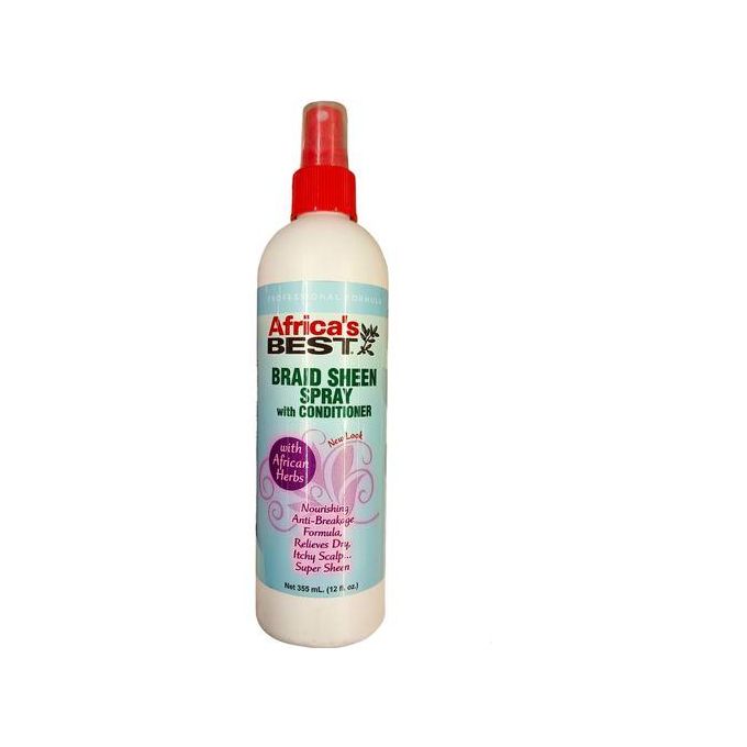 Africa's best braid sheen spray with conditioner 12 oz