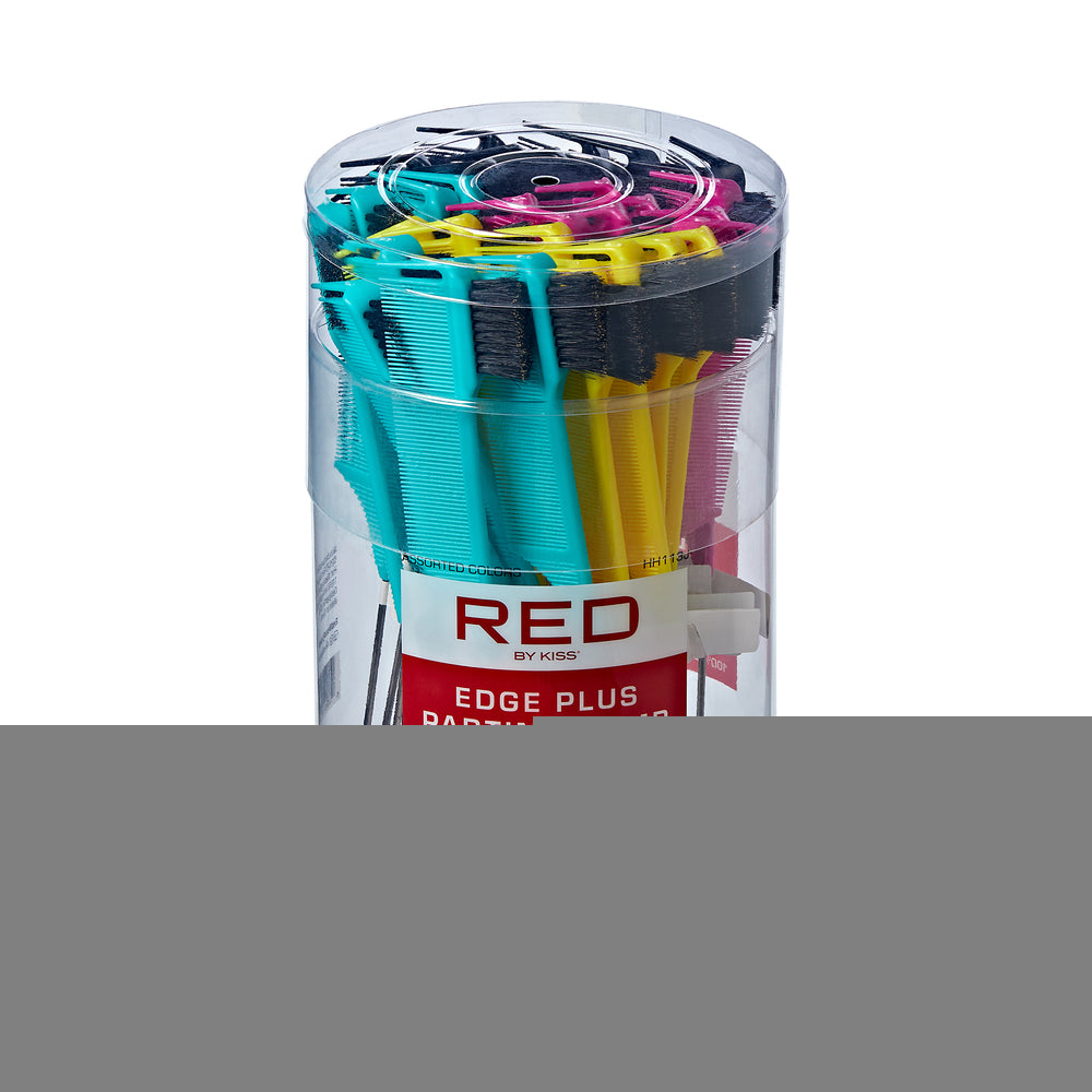 Red 3 in 1 Edge Brush and Pintail Comb Bulk Pack of 36 HH113J