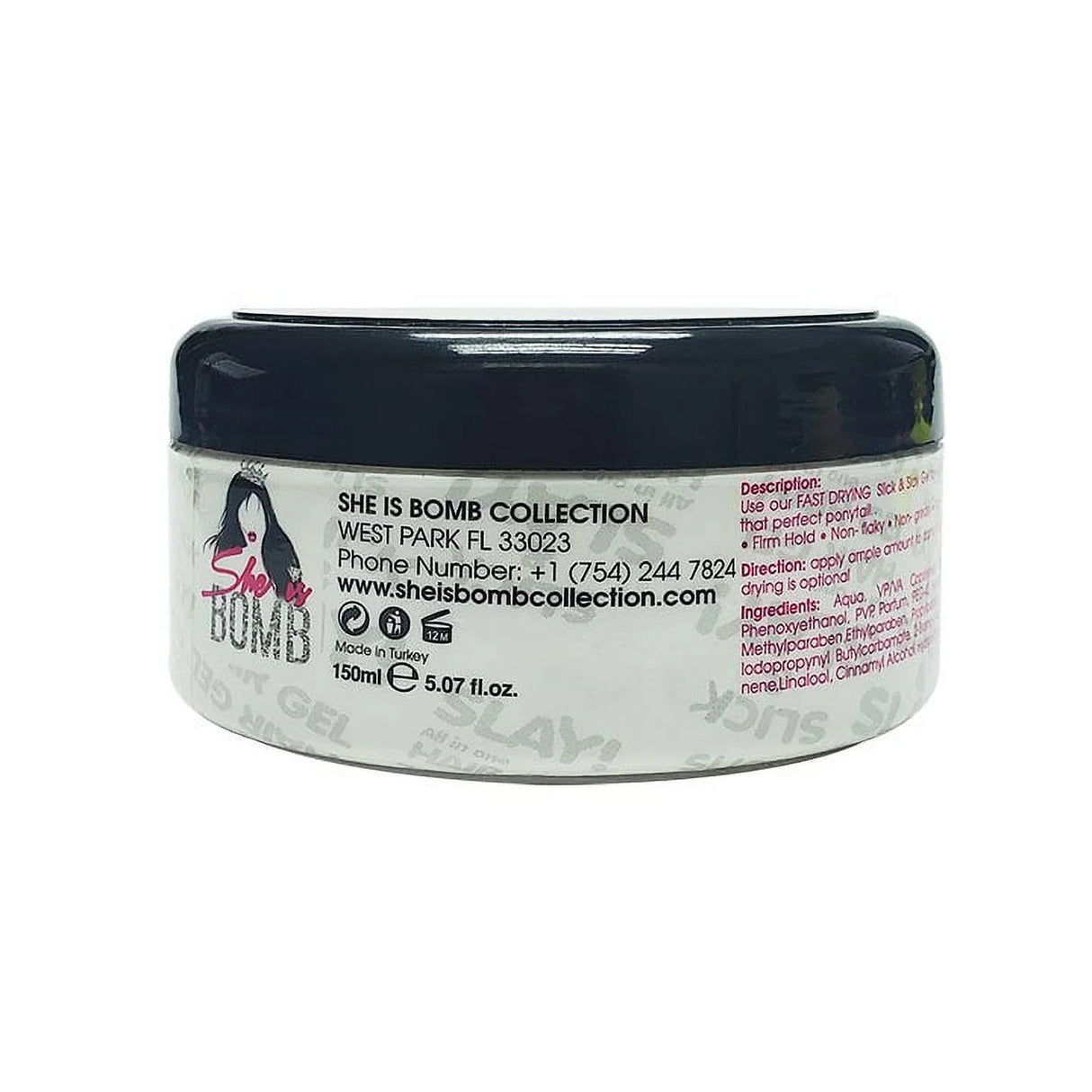 She Is Bomb Collection Slick & Slay All in One Hair Gel 5.07 oz