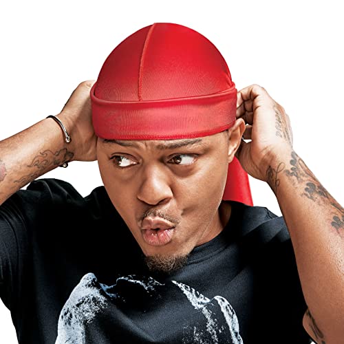 KISS Red Power Wave Silky Bow Wow Spandex Durag