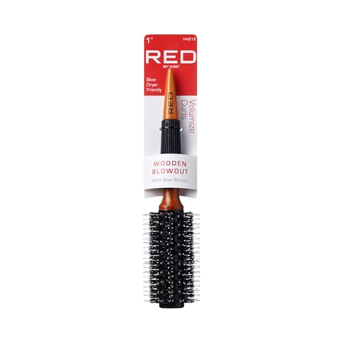 RED Wooden Round Brush S 1"