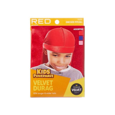 RED BY KISS Kids Power Wave Velvet Durag
