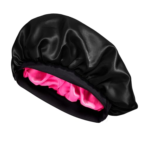 KISS RED Wide Edge Silky Satin Cap – Large