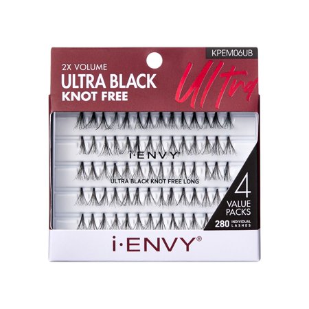 I-Envy by KISS Individual Lashes – Ultra Black, Multi Pack (280pcs)