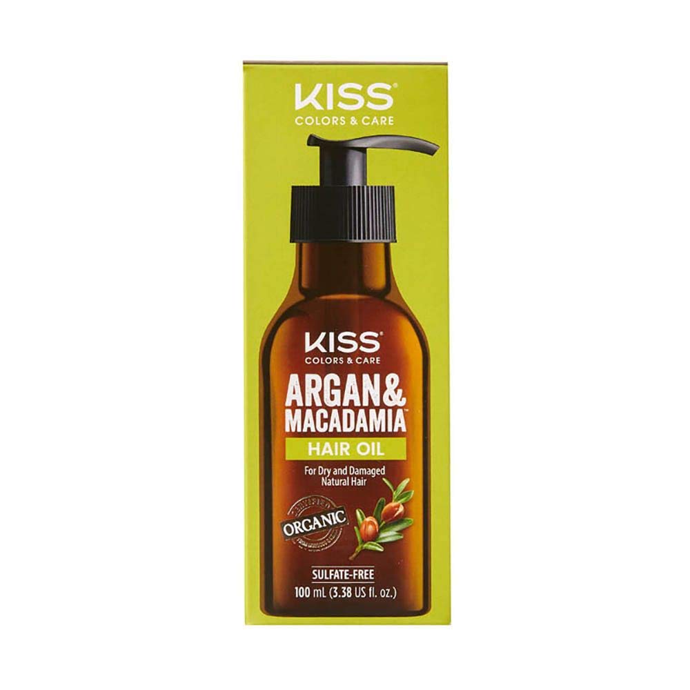 KISS Argan & Macadamia Heat Protectant Hair Oil 3.38oz