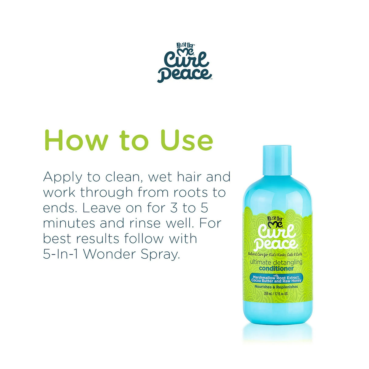 Just For Me Curl Peace Replenishes Detangling Conditioner 12 oz