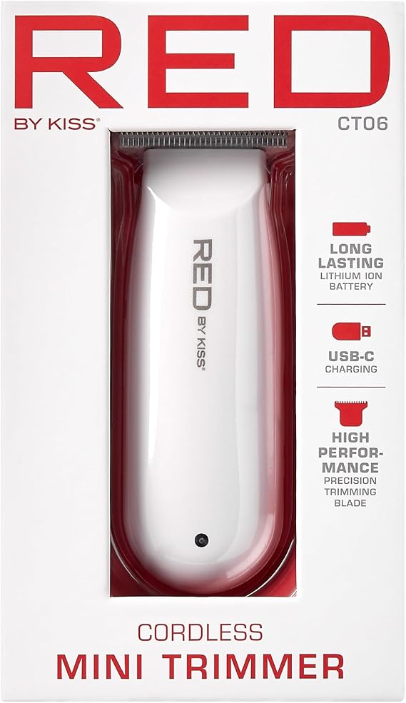 Red by Kiss Mini Precision Trimmer Compact, Powerful & Effortless Grooming