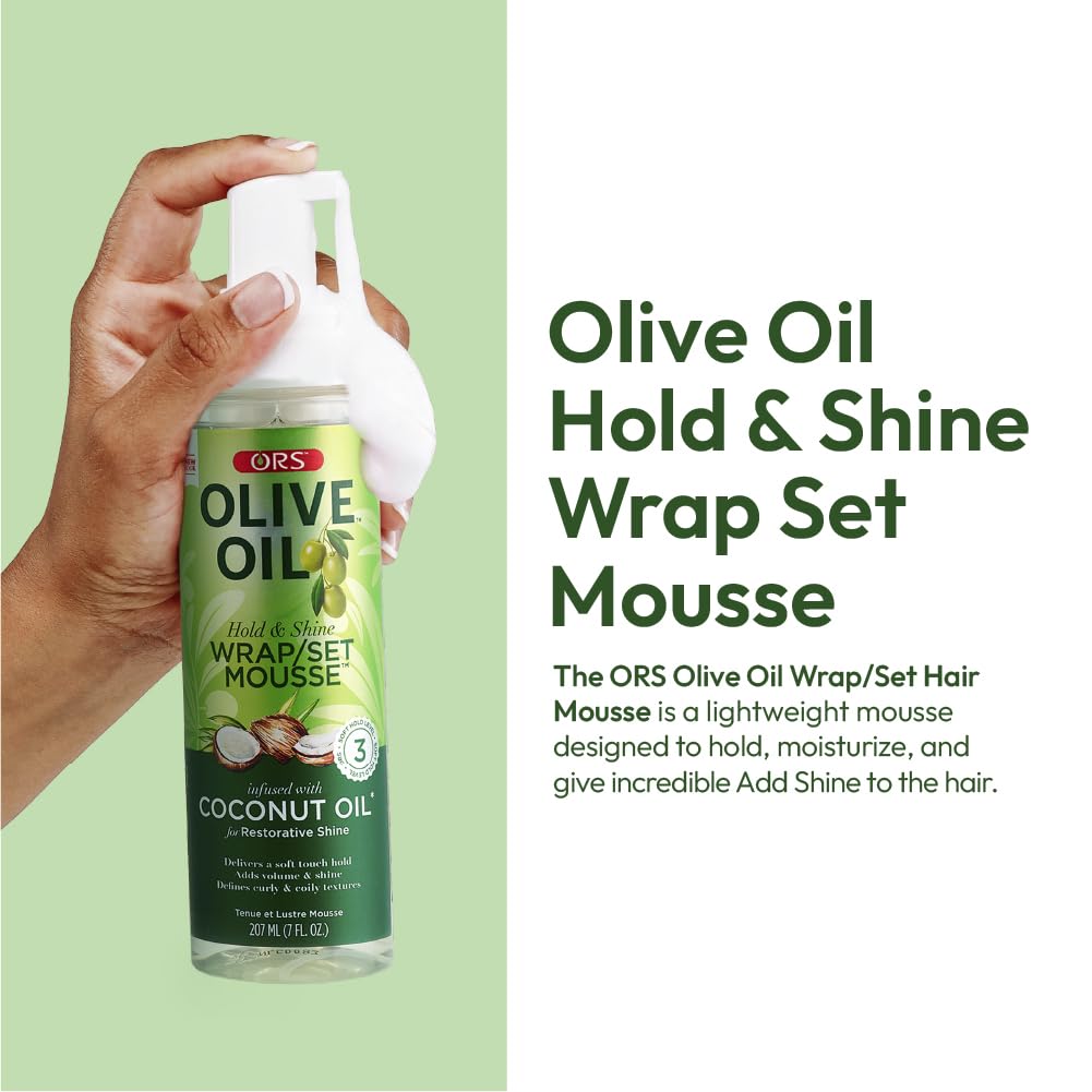 ORS Olive Oil Hold & Shine Wrap Set Mousse - 7 oz