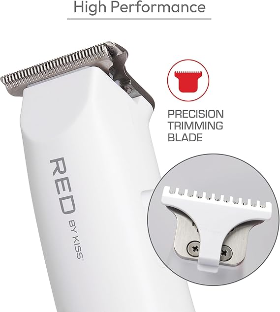Red by Kiss Mini Precision Trimmer Compact, Powerful & Effortless Grooming