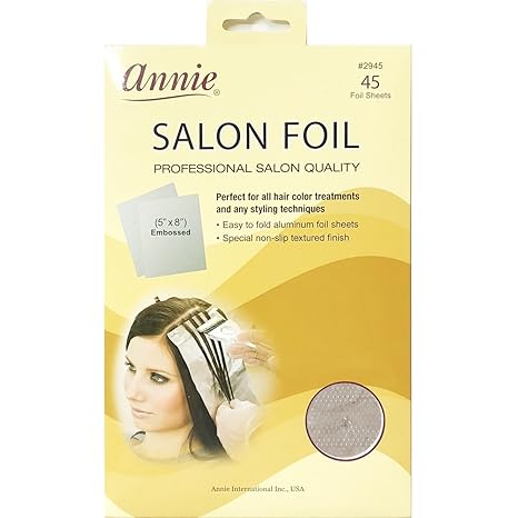 ANNIE ALUMINUM SALON FOIL EMBOSSED SHEETS 45 Pack