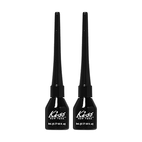 KISS New York Black Two Pieces New York Eyeliner Liquid
