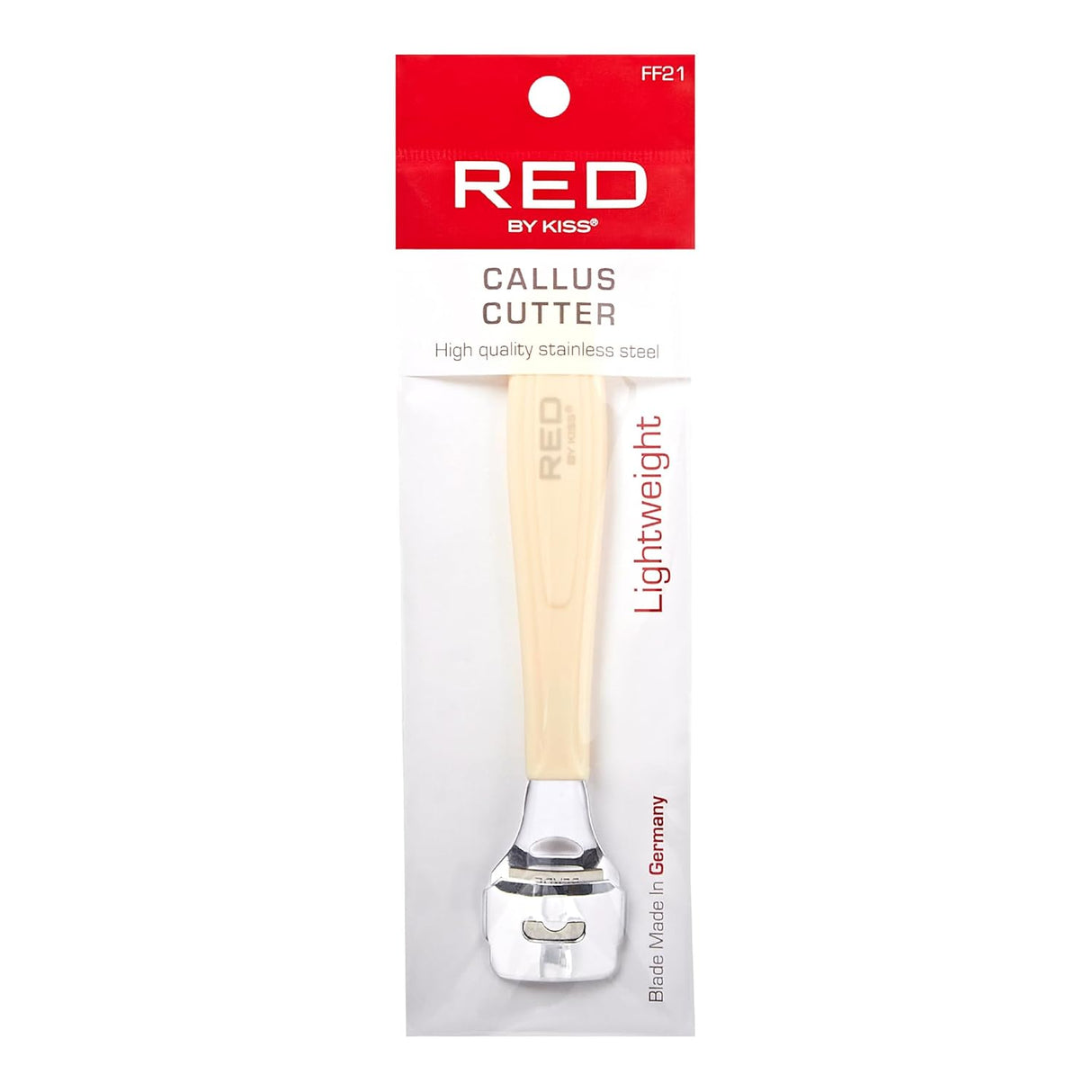 Red by Kiss Stainless Steel Callus Cutter for Hard,Dry Skin Removal
