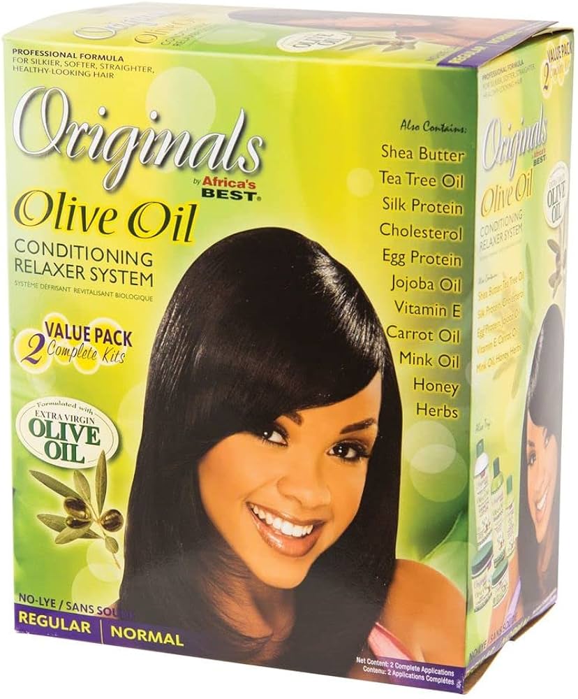 Africa's Best Organics Olive Oil Conditioning Relaxer Twin Pack (Regular)
