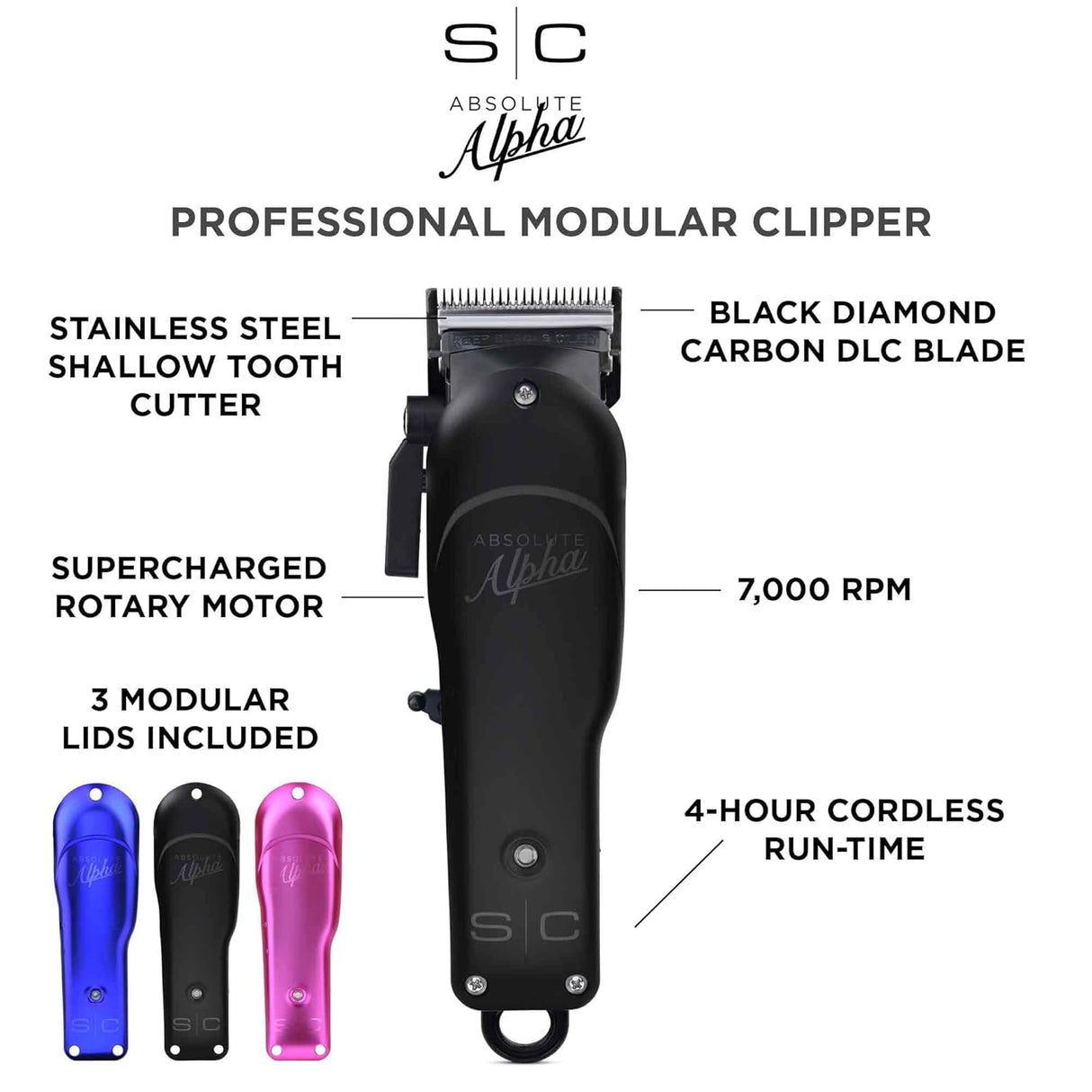 Style Craft Absolute Alpha Professional Modular Cordless Hair Clipper