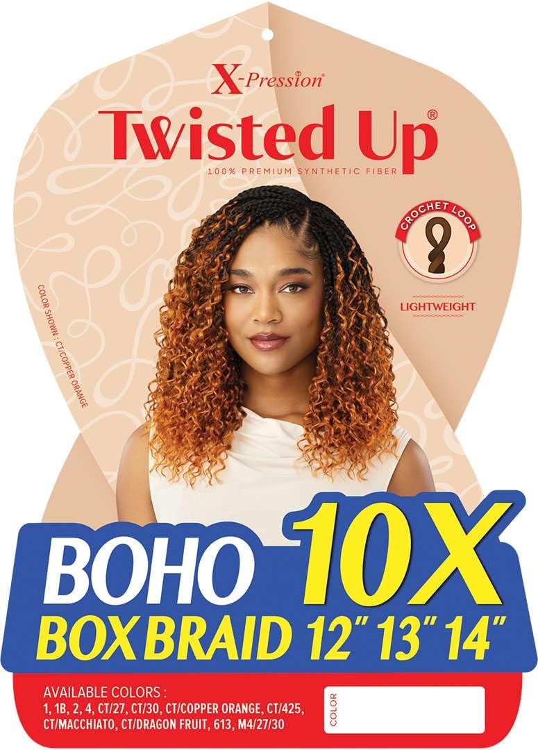 Outre X-Pression Twisted Up - Boho 10X Box Braid 12" 13" 14"
