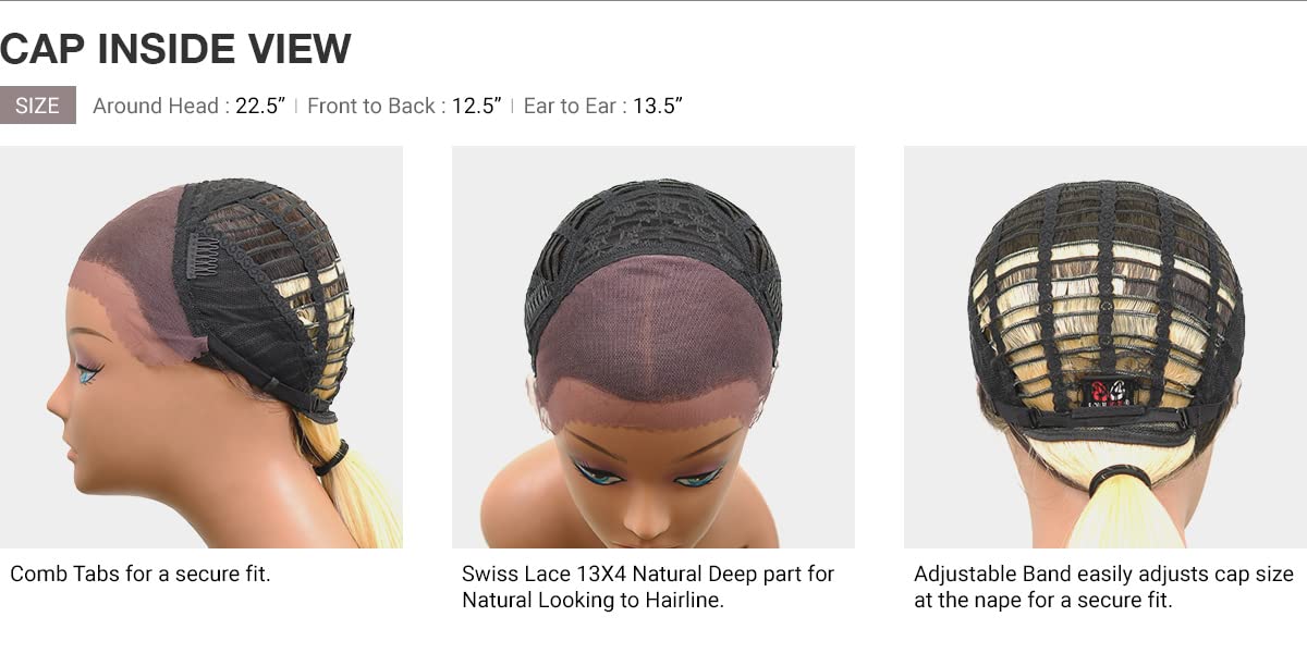 Bobbi Boss Human Hair Blend 13X4 Swiss Lace Front Wig - #1