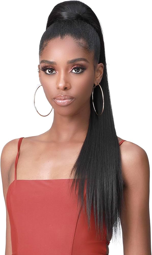 Bobbi Boss Human Hair Blend Tress Up Ponytail  - 28"