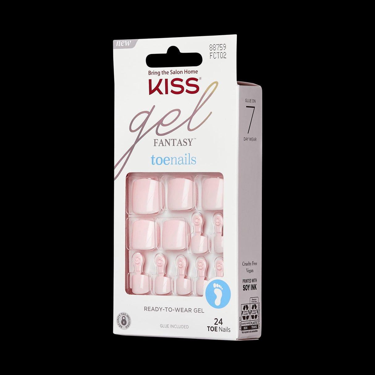 KISS Fantasy Gel Toenails - Salon-Perfect Pedi with a Flawless Gel Finish