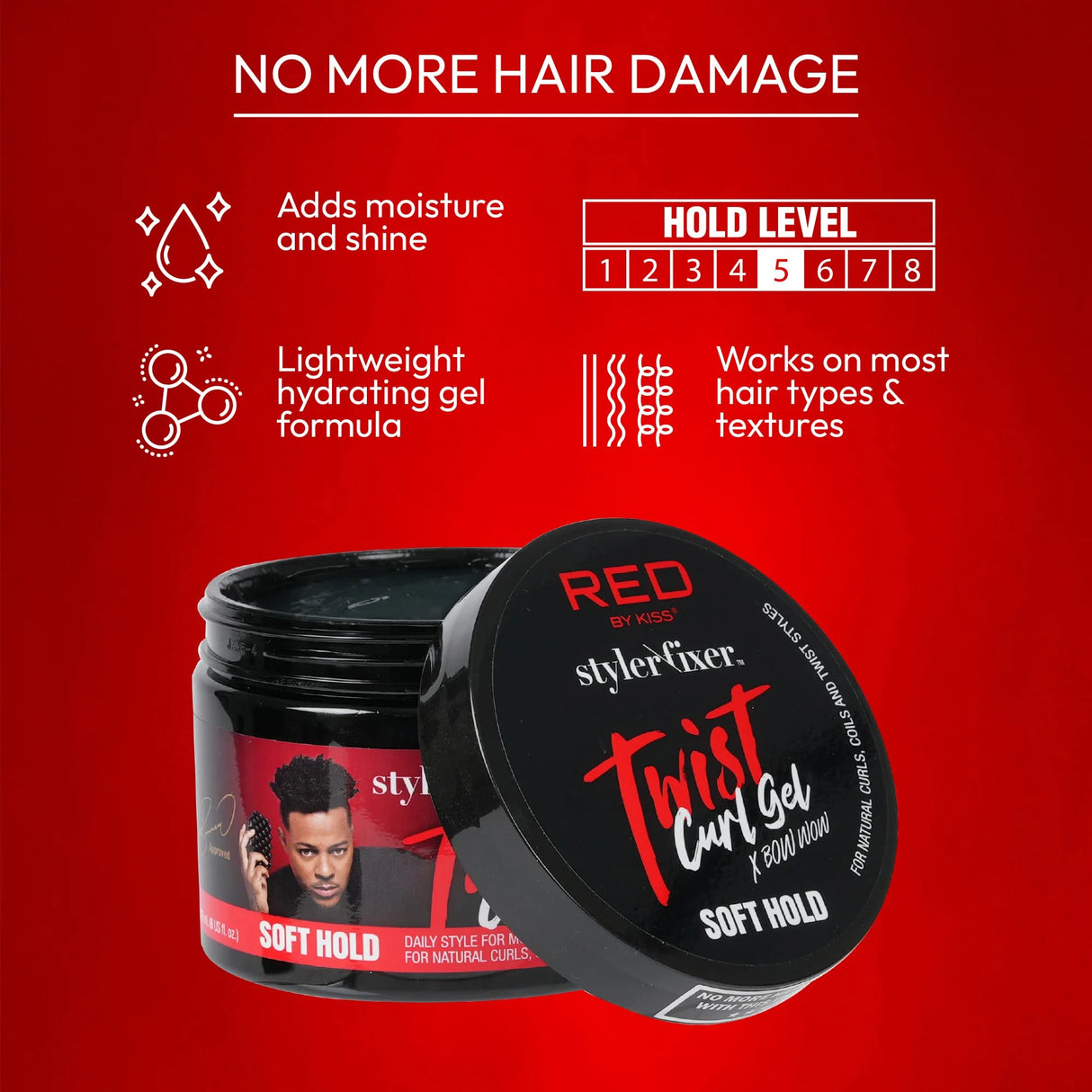 RED BY KISS Style Fixer Twist Curl Gel Soft Hold 6 oz