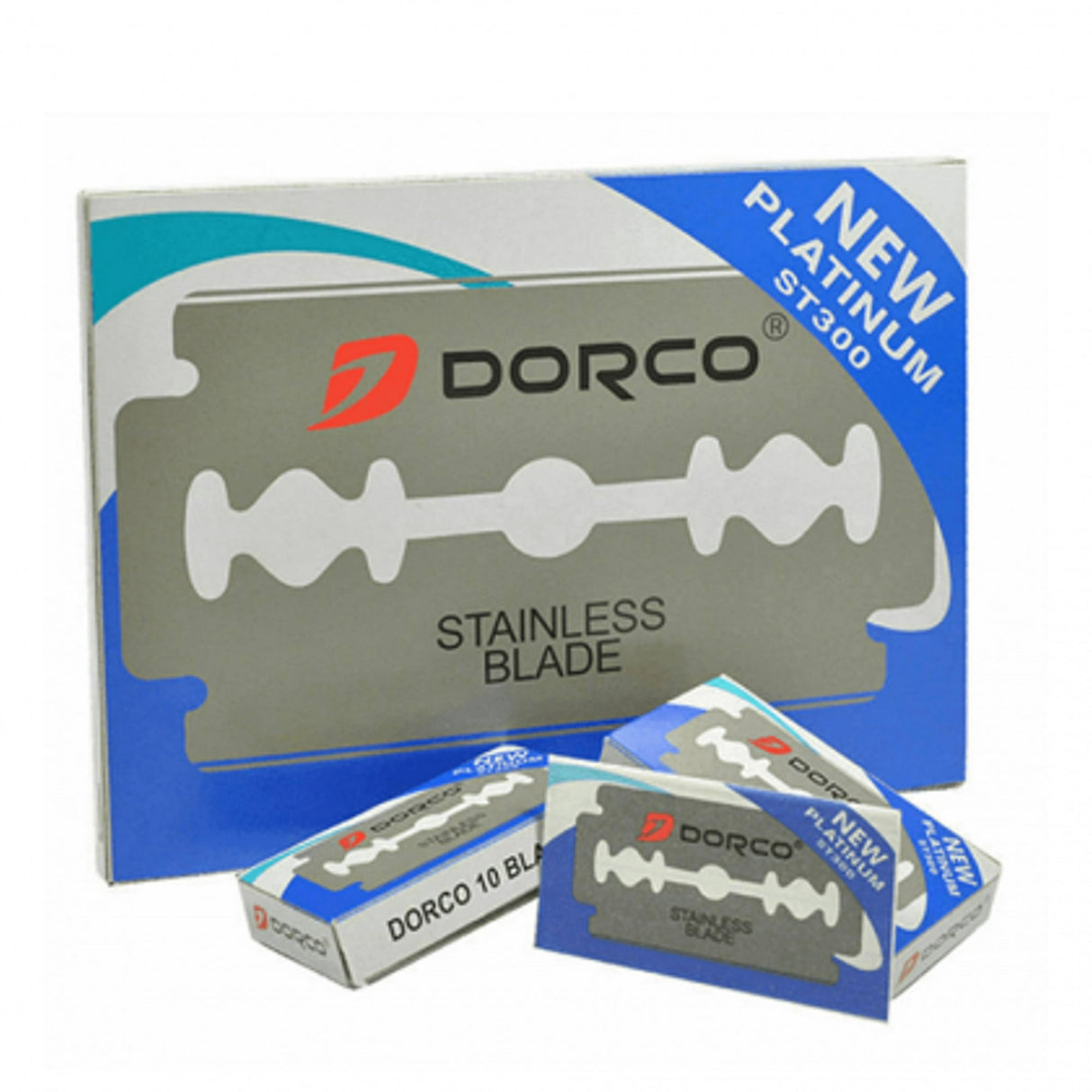 Dorco Blue Platinum Stainless Steel Double Edge Razor Blades 100 Pack