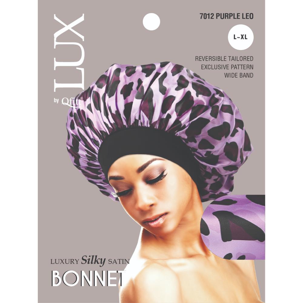 Qfitt Luxury Silky Satin Bonnet (L-XL) Pack of 3