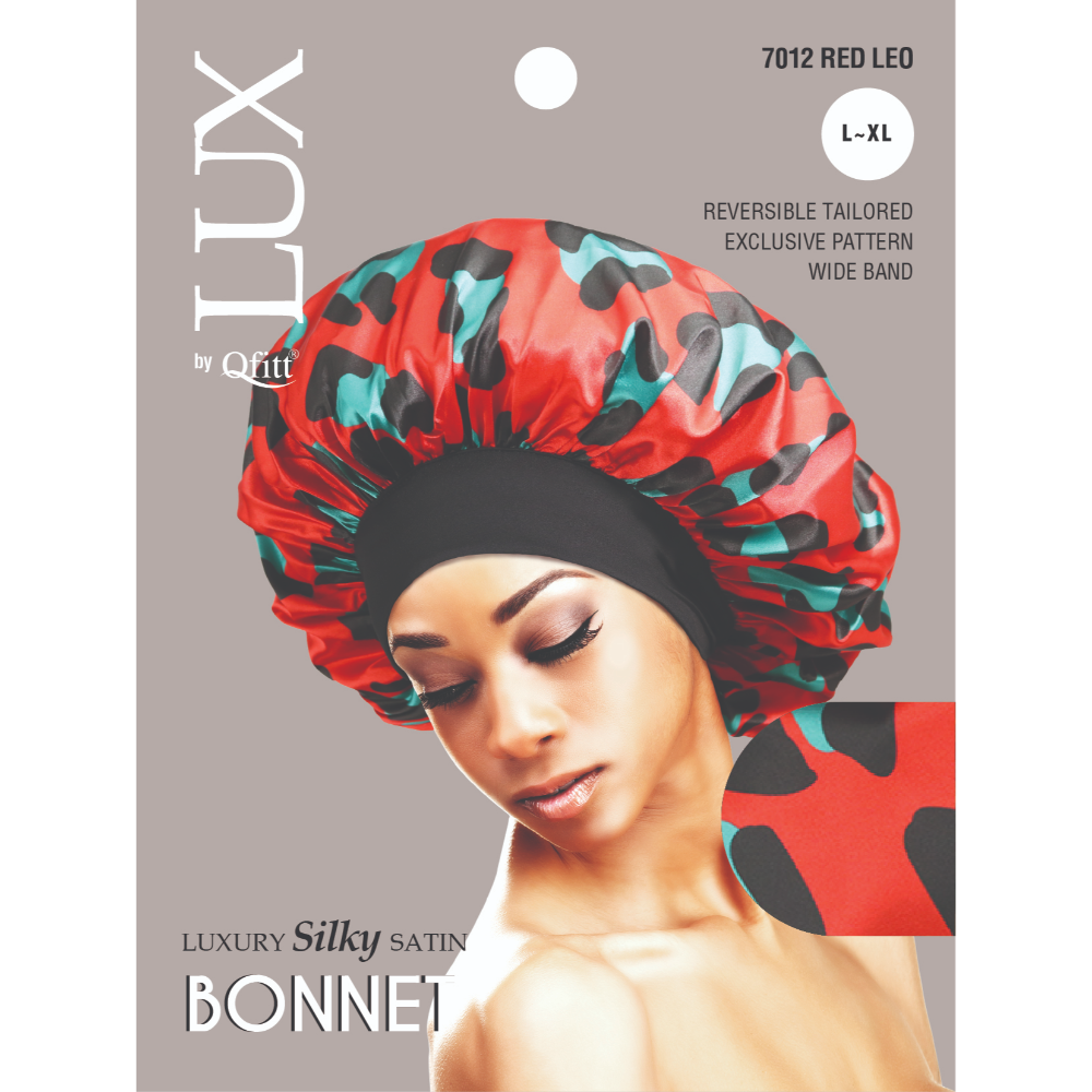 Qfitt Luxury Silky Satin Bonnet (L-XL) Pack of 3