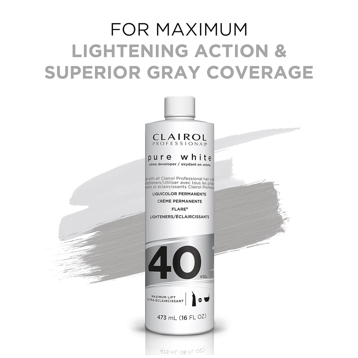 Clairol  Vol 40 Pure White Cream Developer - 16Oz