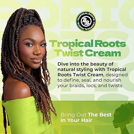 Bronner Bros Tropical Roots For Braids Locs & Twist Cream 6Oz