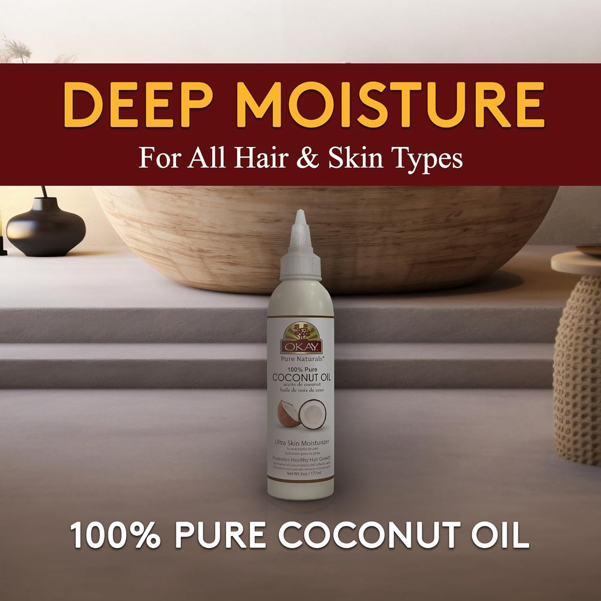 Okay Coconut Oil Deep Moisturizing 6oz Hair & Skin Care