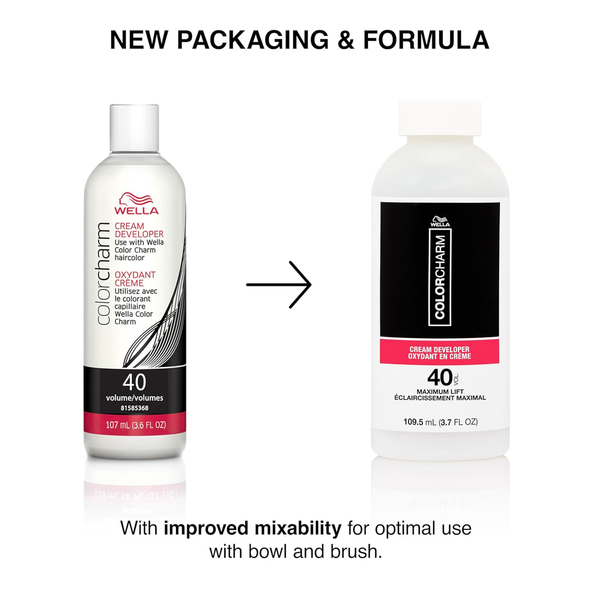 COLORCHARM 40 Volume Cream Developer Gray Blending 3.7 oz