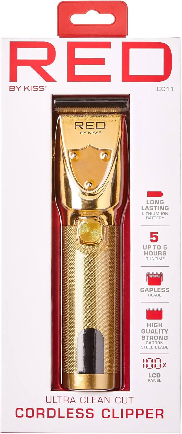 RED BY KISS 3 Clean cut Cordless Hair Clippers Trimmer Grooming Kit