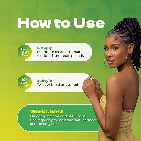 Bronner Bros Tropical Roots For Braids Locs & Twist Cream 6Oz