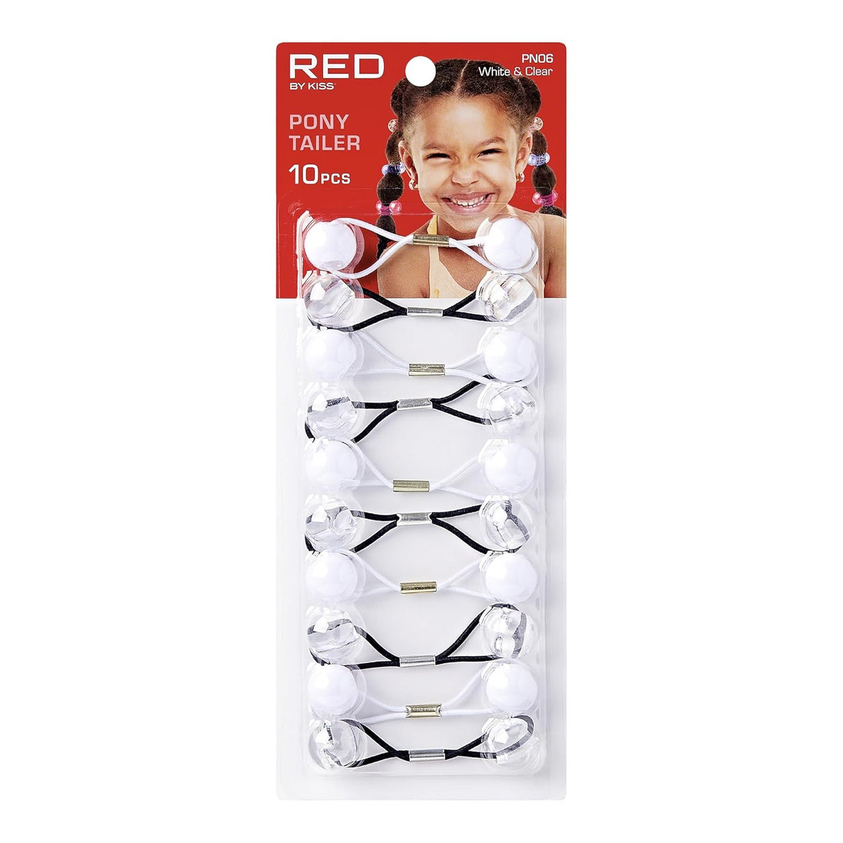 Red Kids Ponytailers 10-Pack