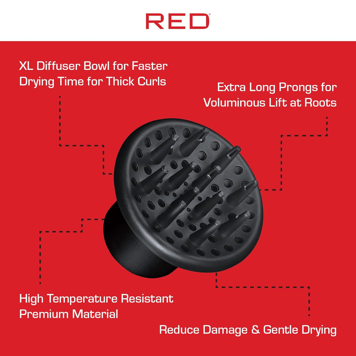 Red by Kiss Universal Hair Dryer Diffuser UD01