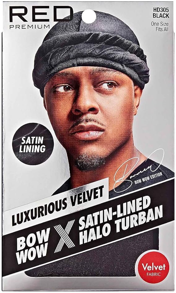 Red Bow Wow Premium Satin Mens Turban Headwear