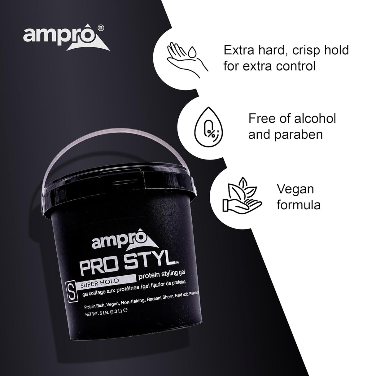 Ampro Pro Style Ultimate Super Hold Gel 5lb