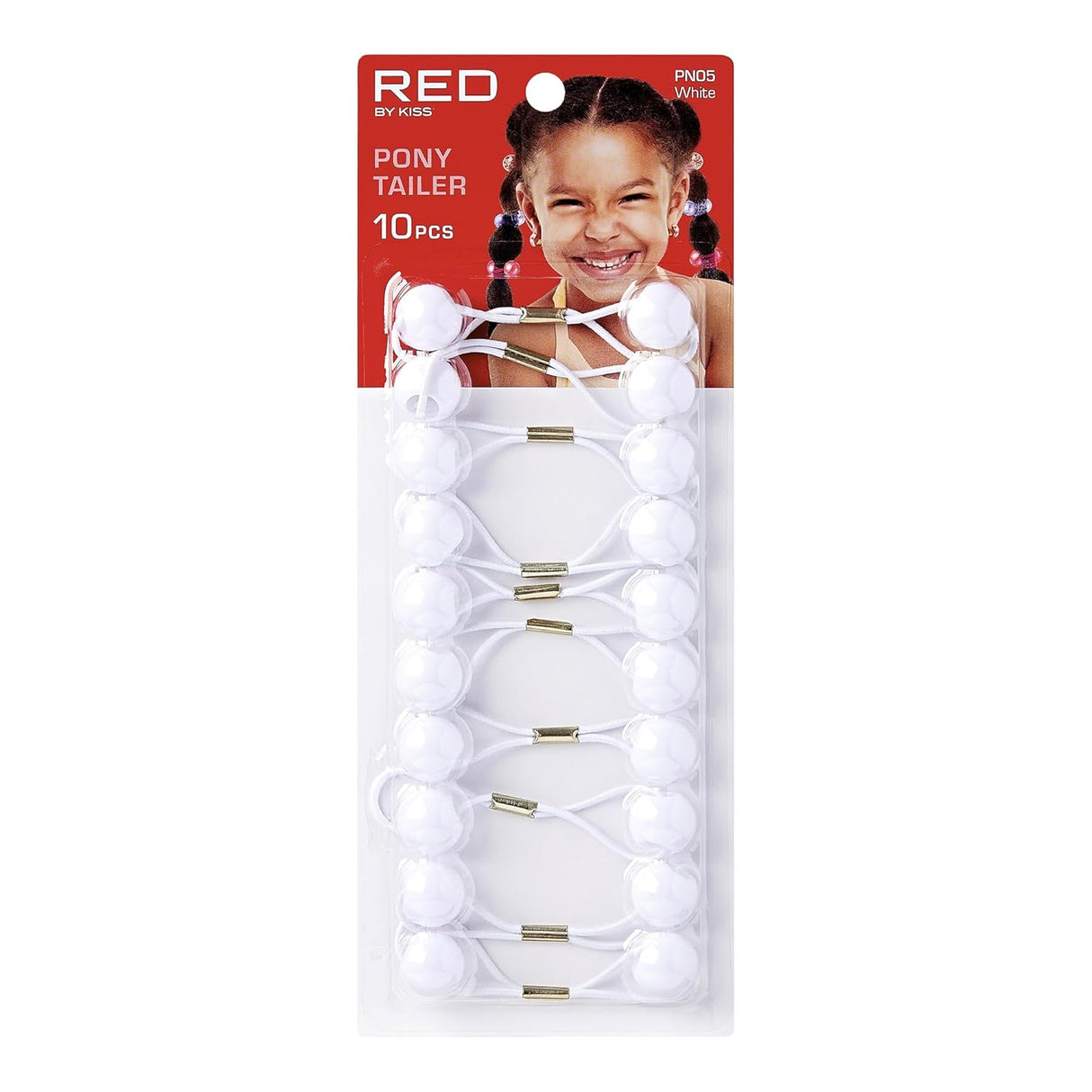 Red Kids Ponytailers 10-Pack