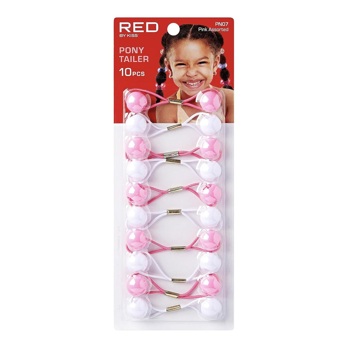 Red Kids Ponytailers 10-Pack
